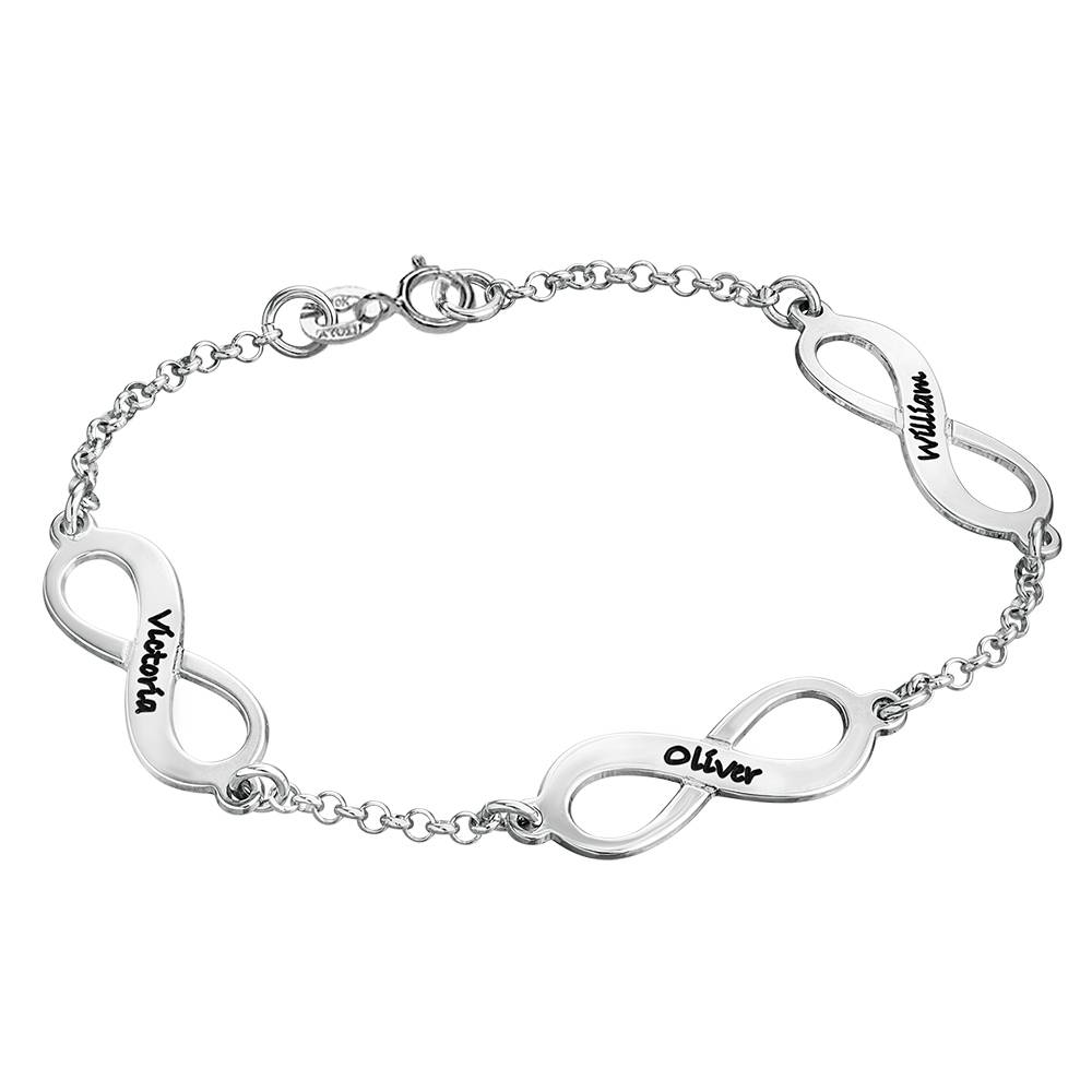 Meervoudige Infinity Armband in Zilver