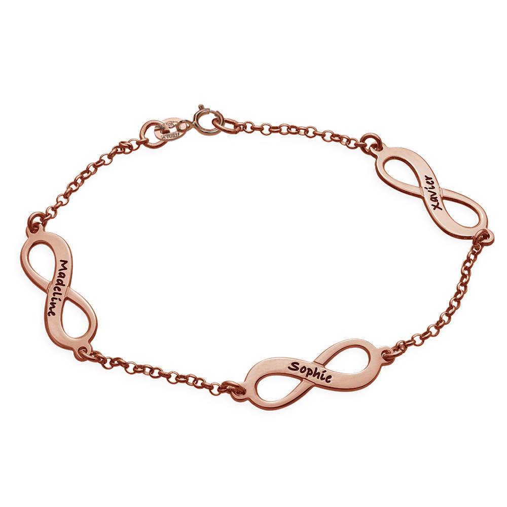 Meervoudige Infinity Armband in Rosé Verguld