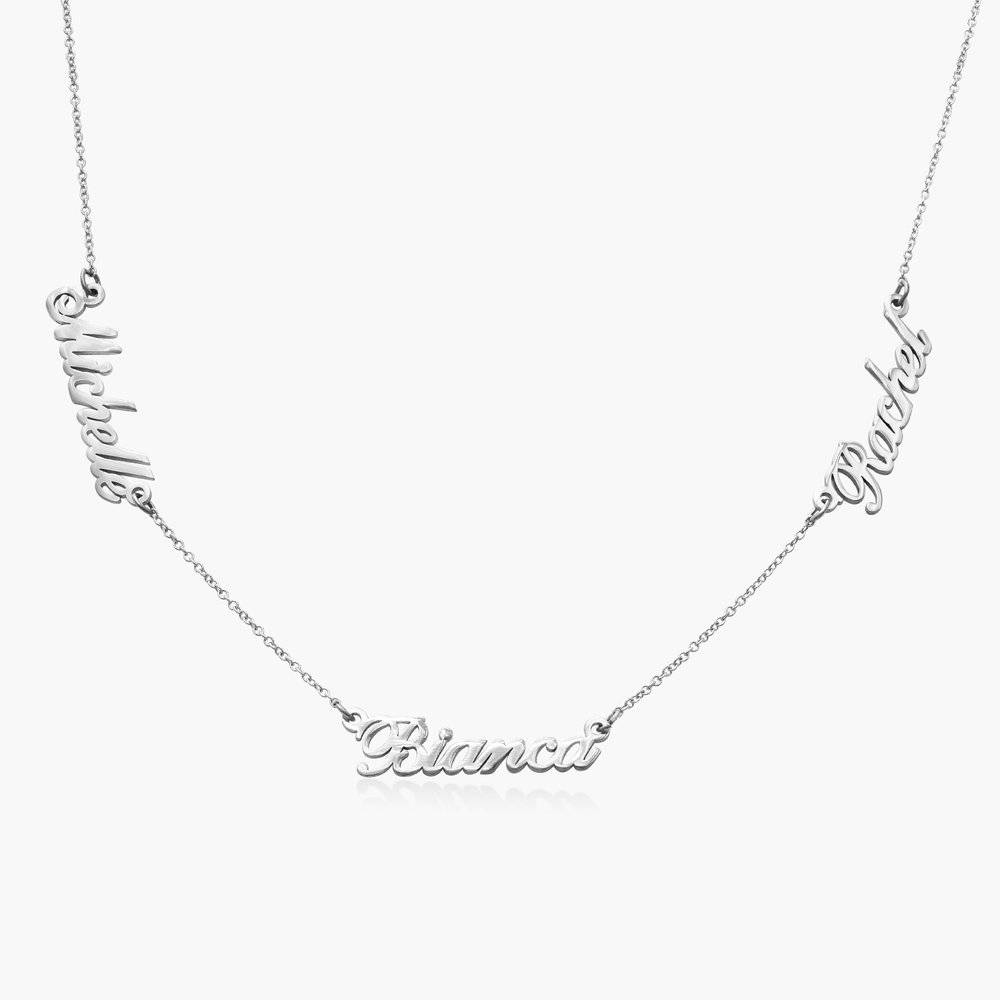 Heritage Multiple Name  Necklace in 14k White Gold-2 product photo