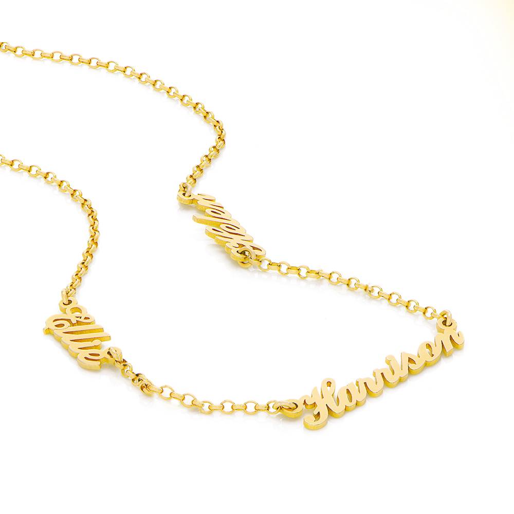 Heritage halskæde med flere navne i 18k guld Vermeil-2 produkt billede