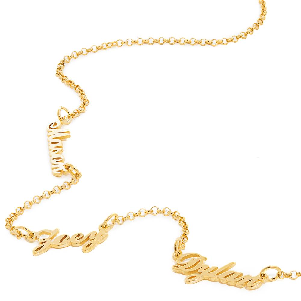 Collar con Nombres Múltiples Estilo Heritage en Oro Vermeil de 18 Kt-6 foto de producto
