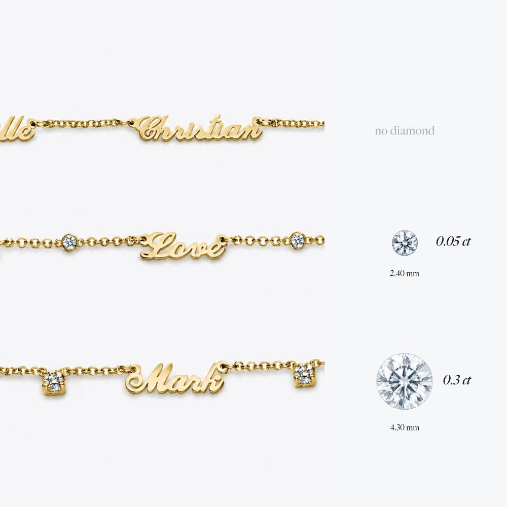 Heritage Multiple Name Necklace in Gold Vermeil-4 product photo