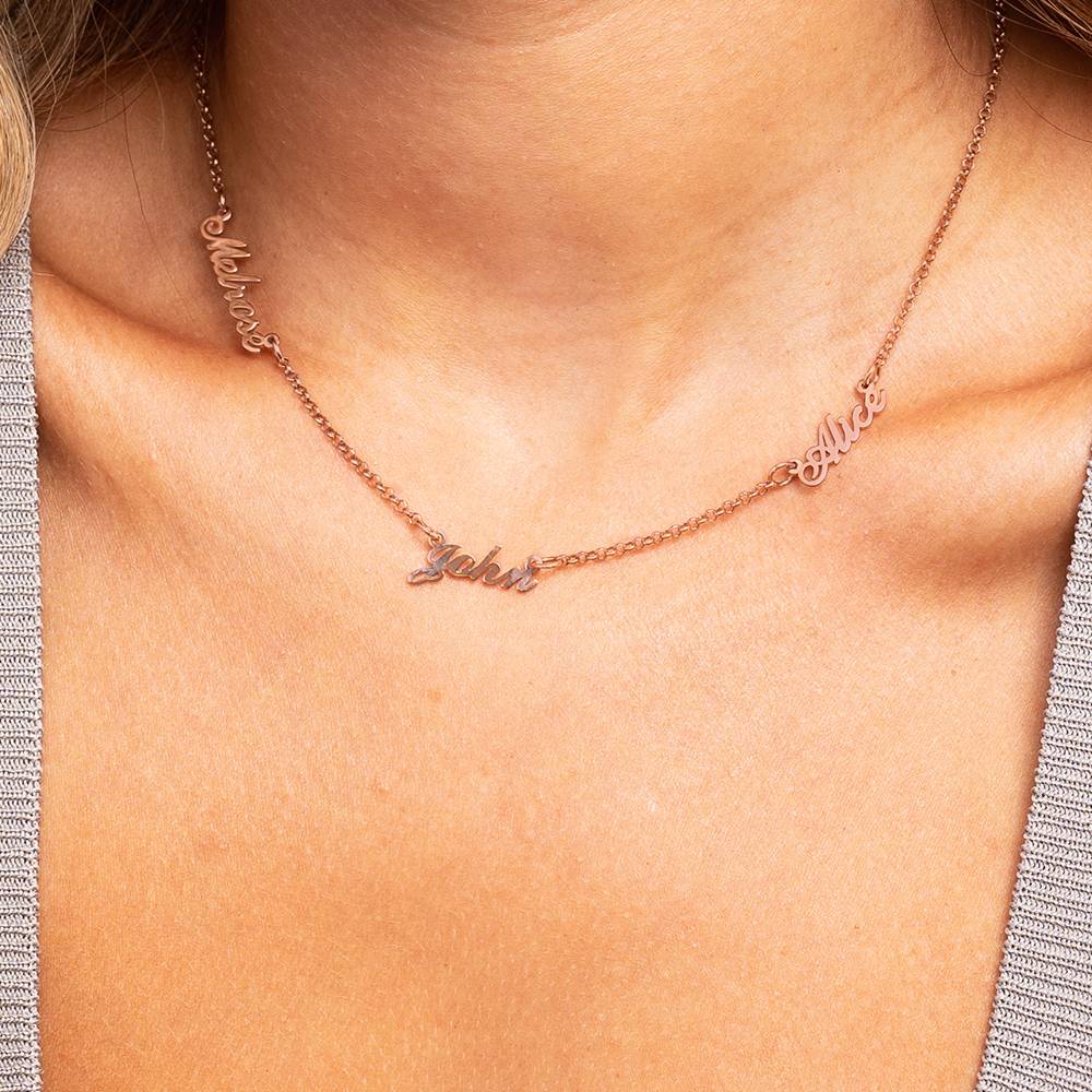 Heritage Multiple Name Necklace in 18ct Rose Gold Vermeil-3 product photo