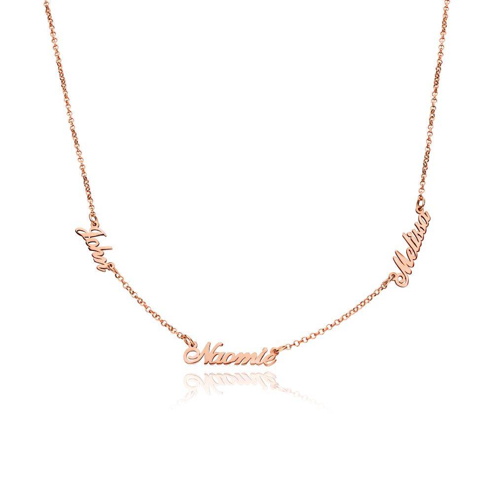 Heritage Meervoudige Naamketting in Roségoud Vermeil