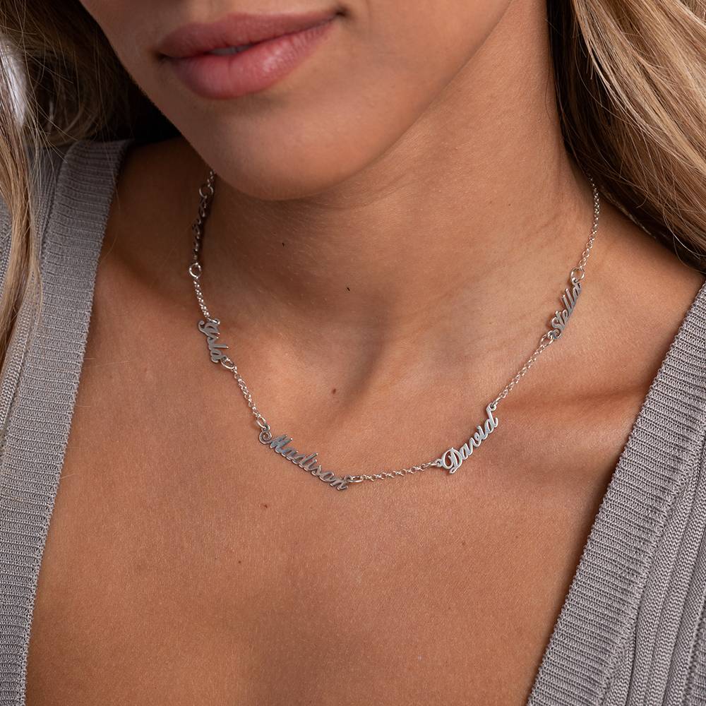 Heritage Multiple Name Necklace in Sterling Silver-3 product photo
