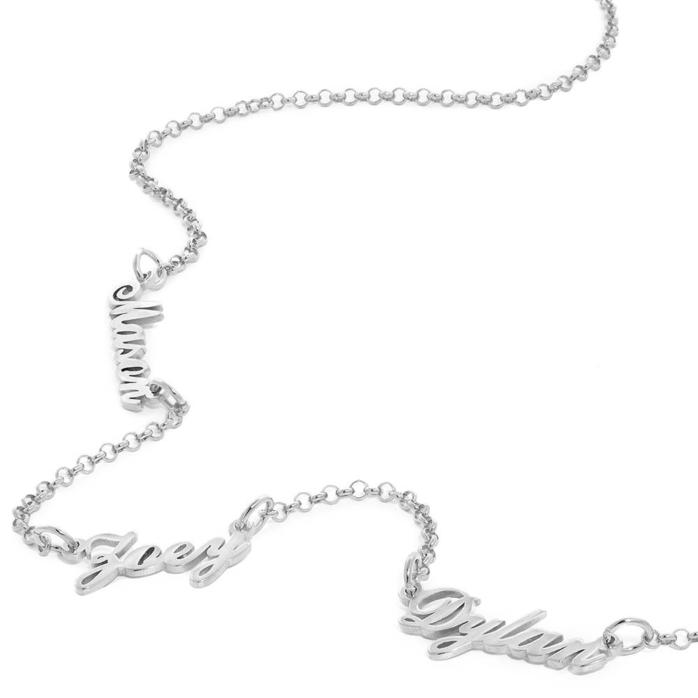 Heritage Multiple Name Necklace in Sterling Silver-2 product photo