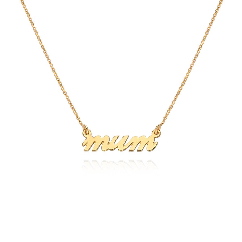 Mum Cursive Necklace in 18K Gold Vermeil-1 product photo