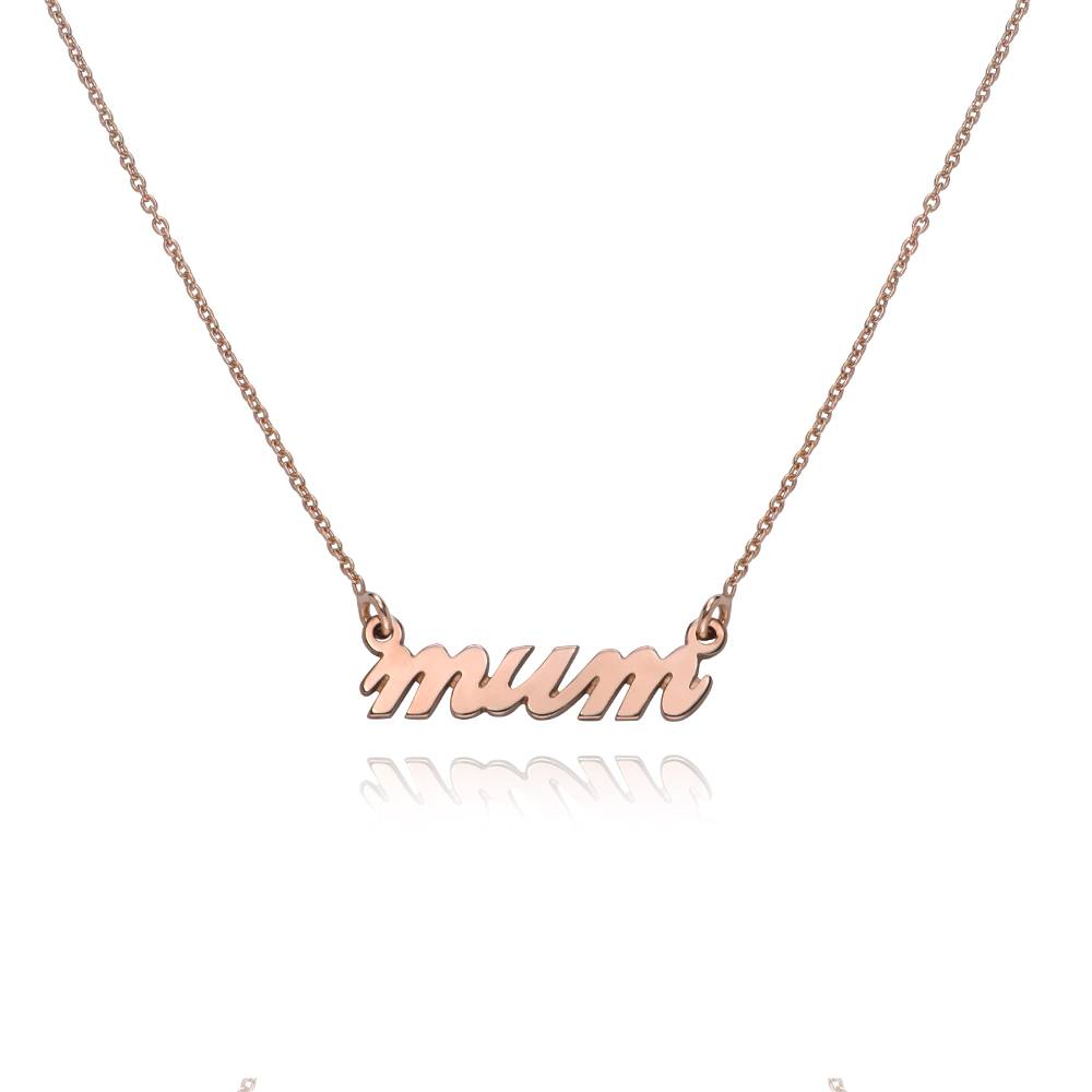Mum Cursive Necklace in 18K Rose Gold Plating-1 product photo