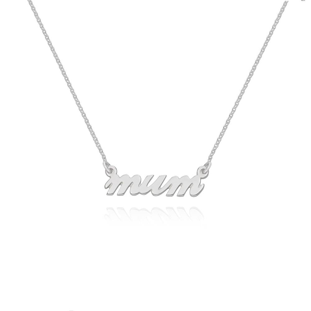 Mum Cursive Necklace in Sterling Silver product photo
