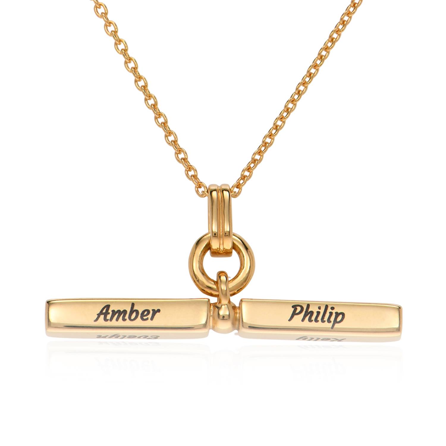 MYKA T-Bar Necklace in 18ct Gold Plating-3 product photo