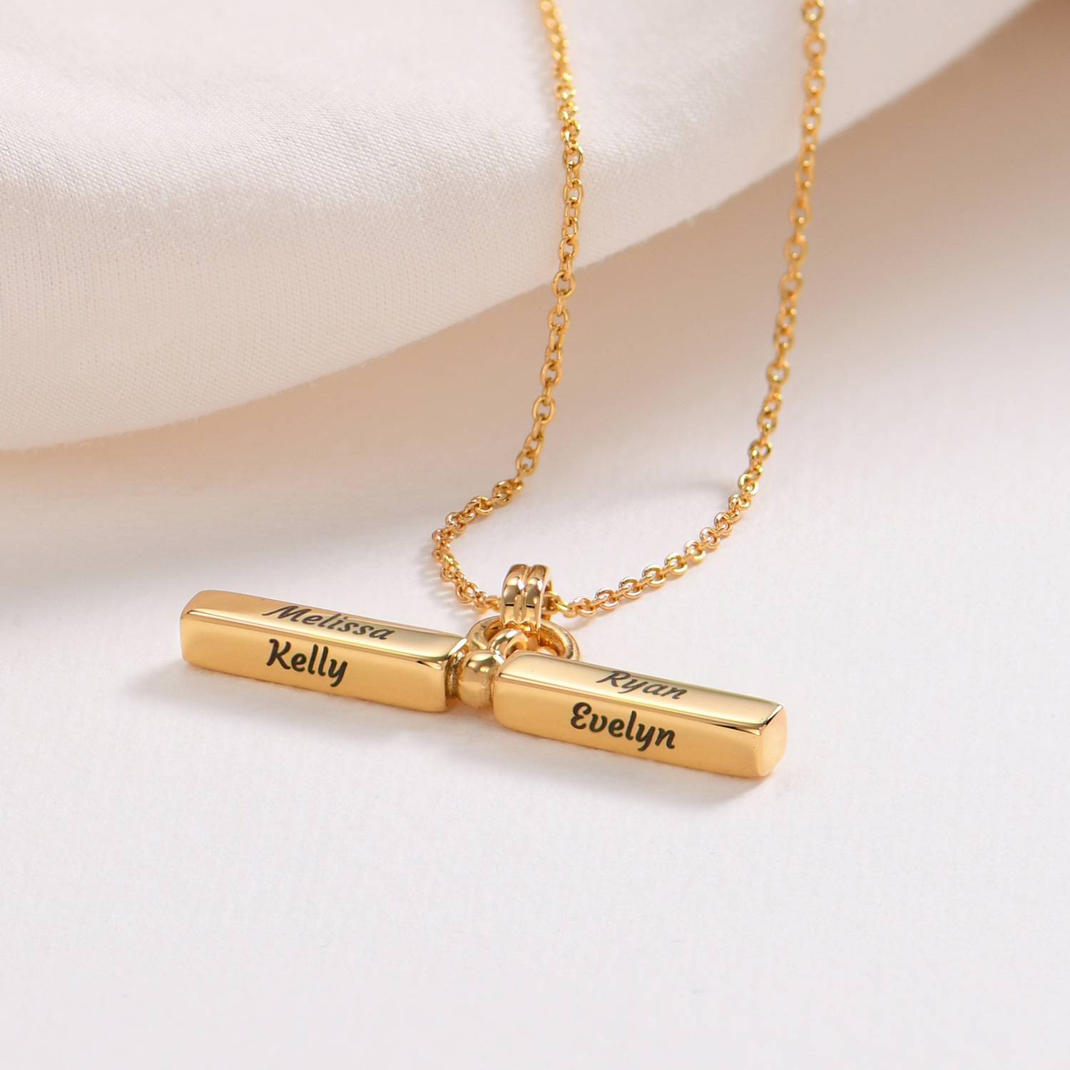 MYKA T-Bar Necklace in 18k Gold Plating-3 product photo