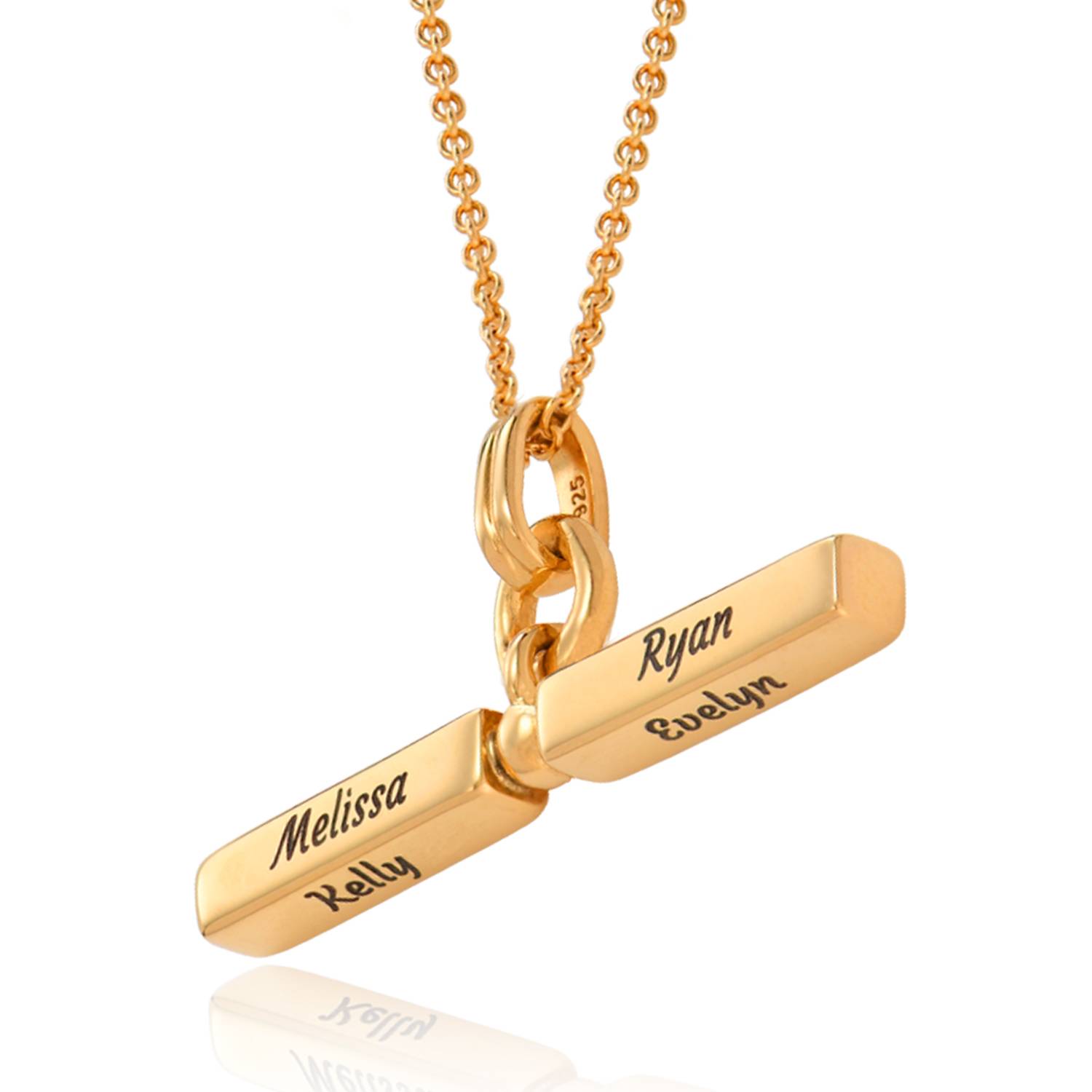 MYKA T-Bar Necklace in 18k Gold Plating-2 product photo