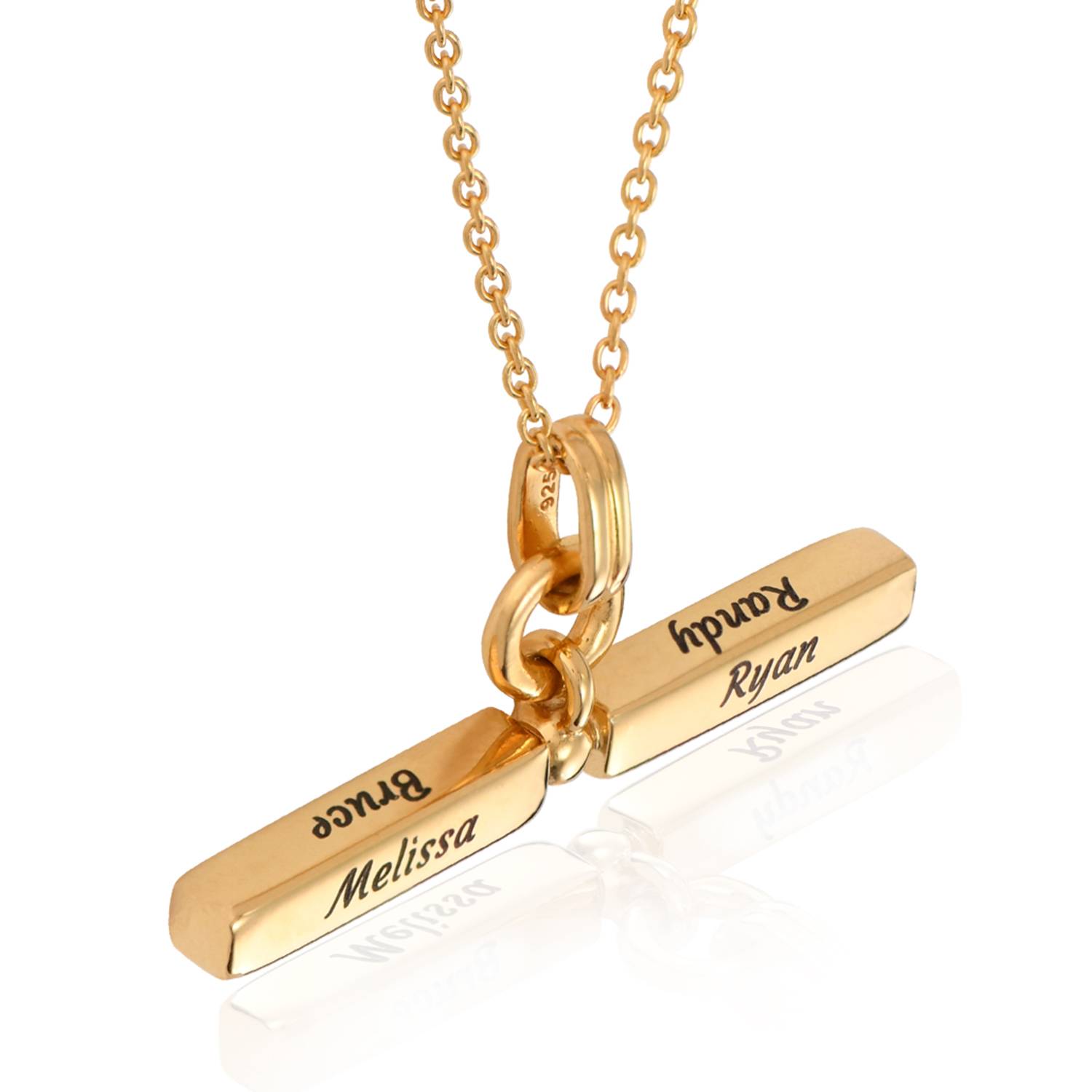 Collar MYKA T- Bar en oro vermeil de 18K-3 foto de producto