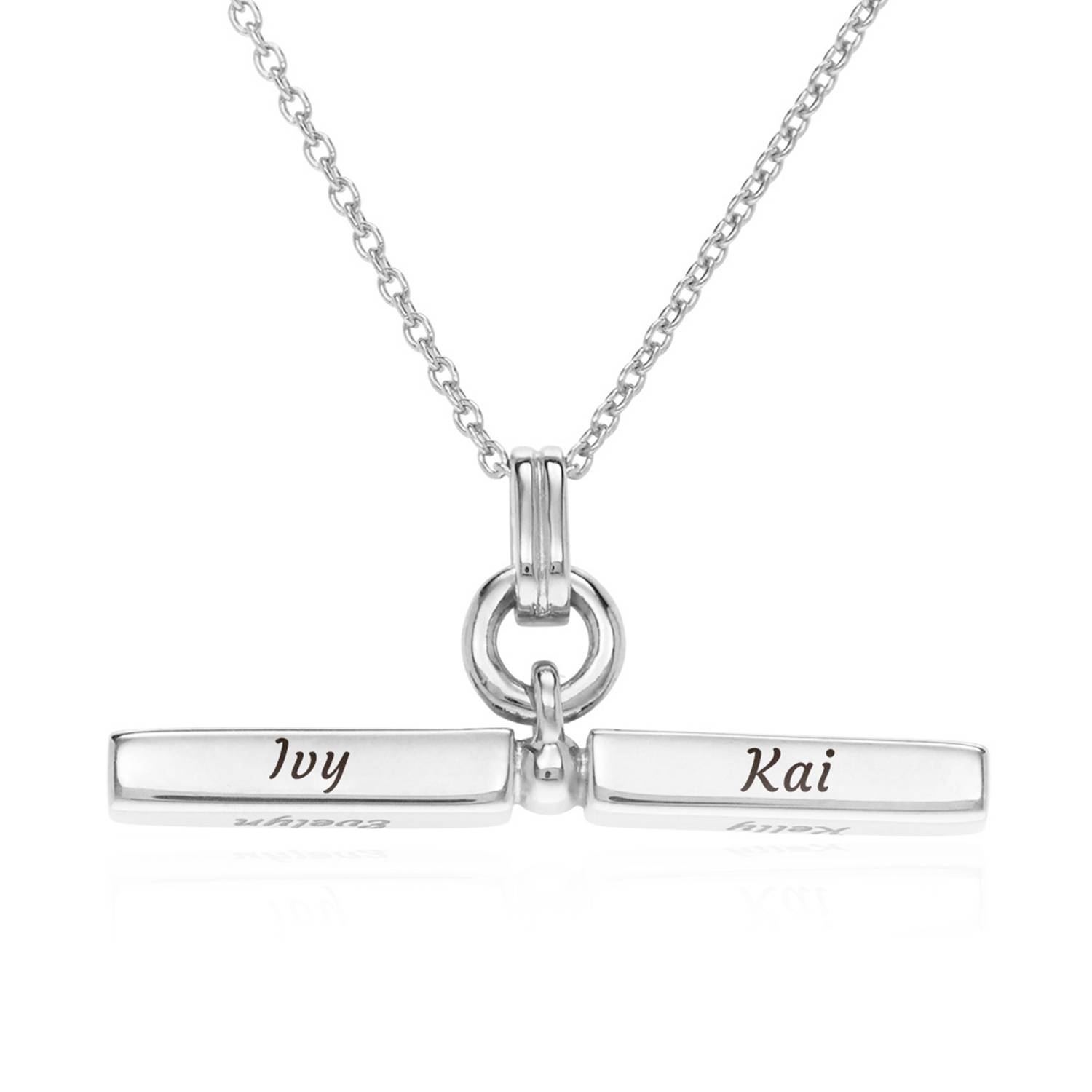 MYKA T-Bar Necklace in Sterling Silver-1 product photo