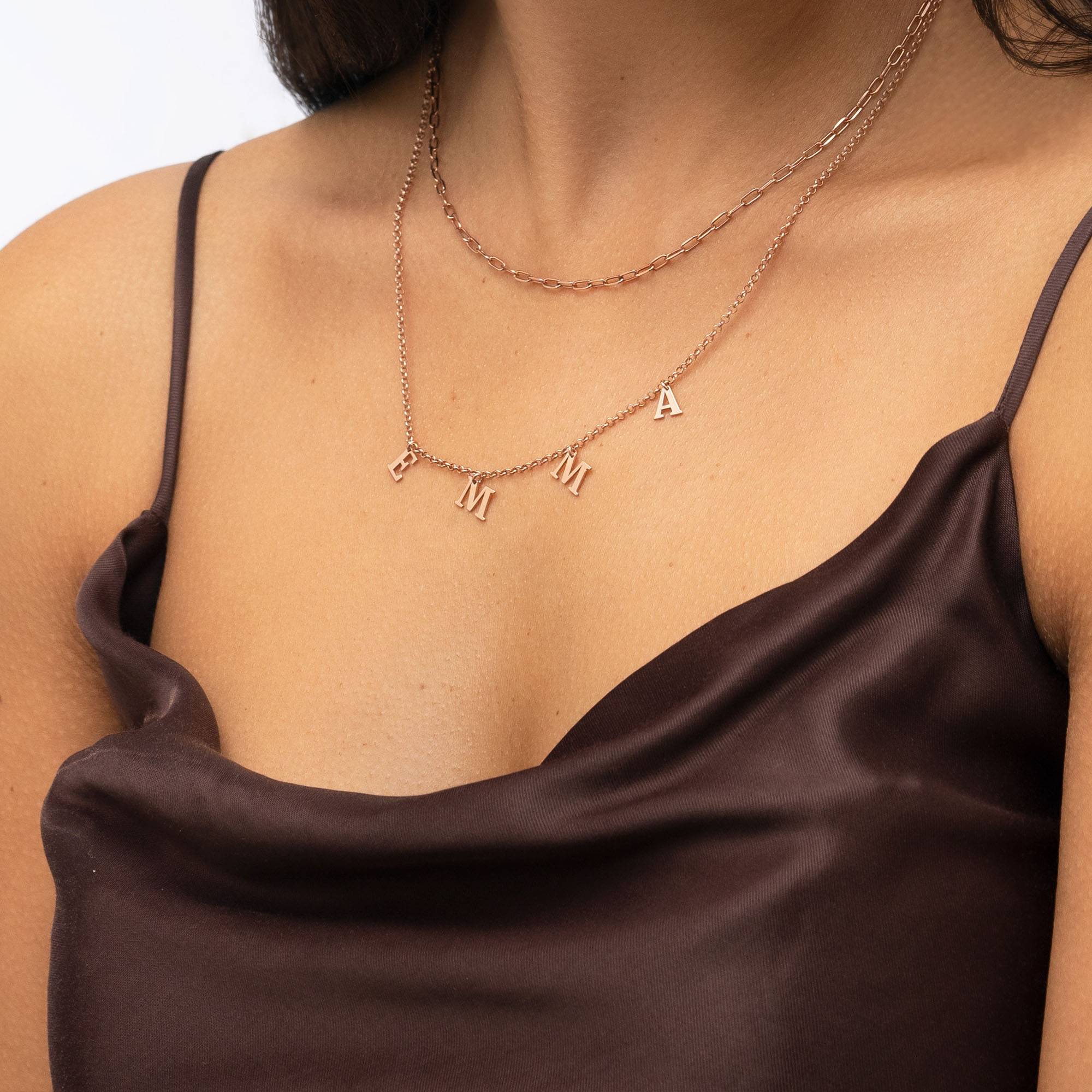 Name Choker in 18ct Rose Gold Plating-5 product photo