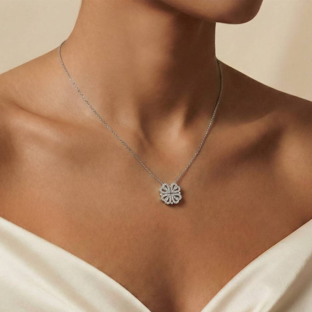 Magnetic Heart Necklace in Stainless Steel-2 product photo