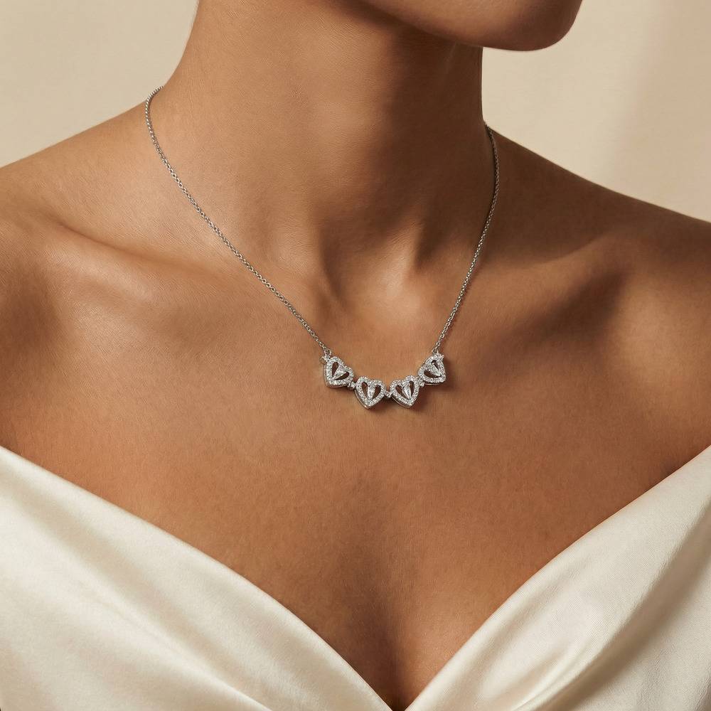 Magnetic Heart Necklace in Stainless Steel-4 product photo