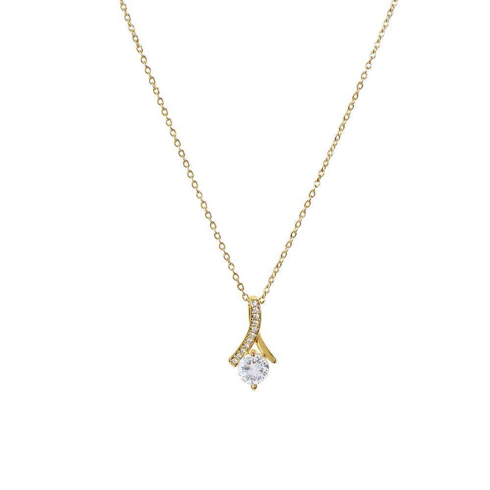 Collar Alluring Beauty en Acero Inoxidable Chapado en Oro-1 foto de producto