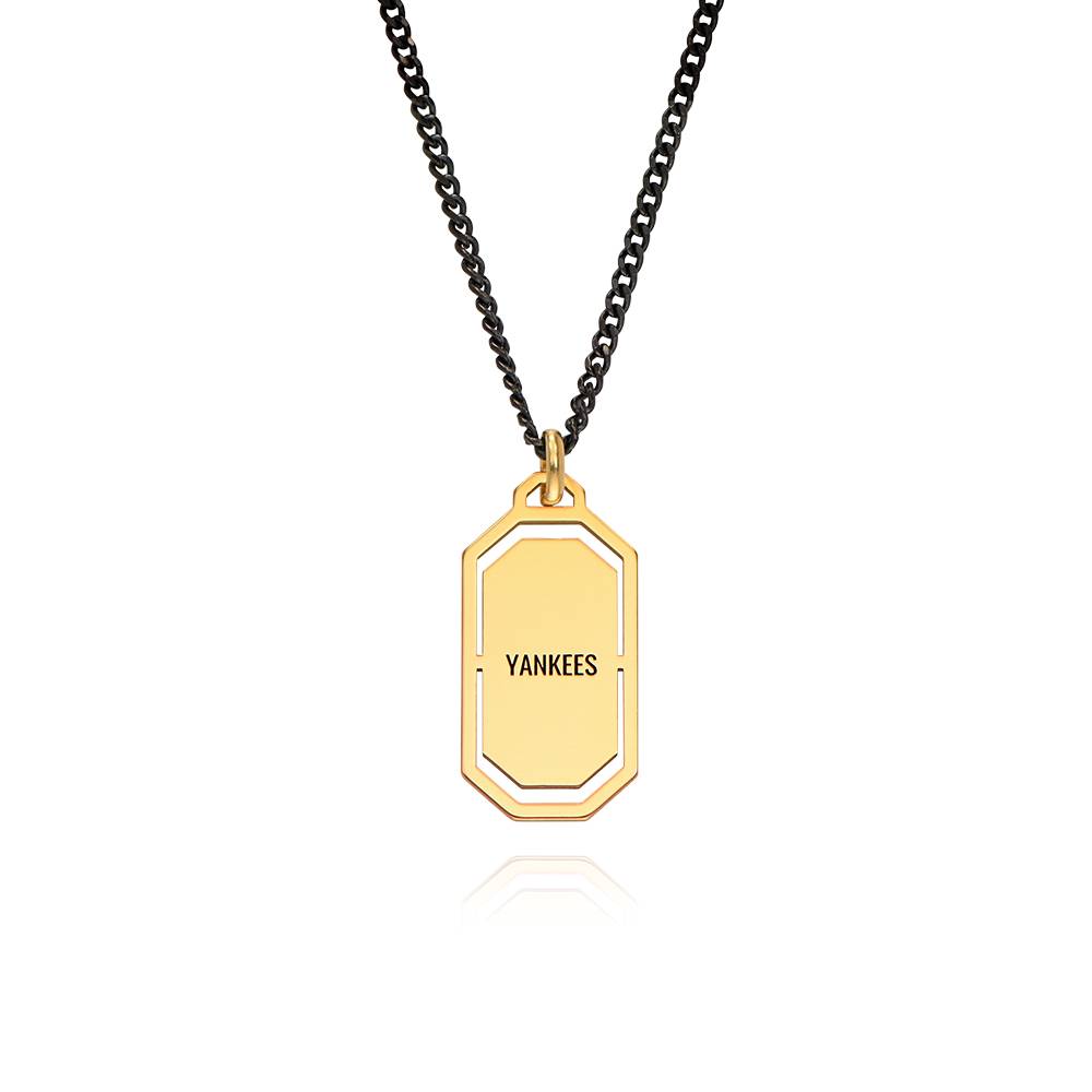 Collar de Etiqueta Militar Moderna Oliver con Baño de Oro de 18K-5 foto de producto