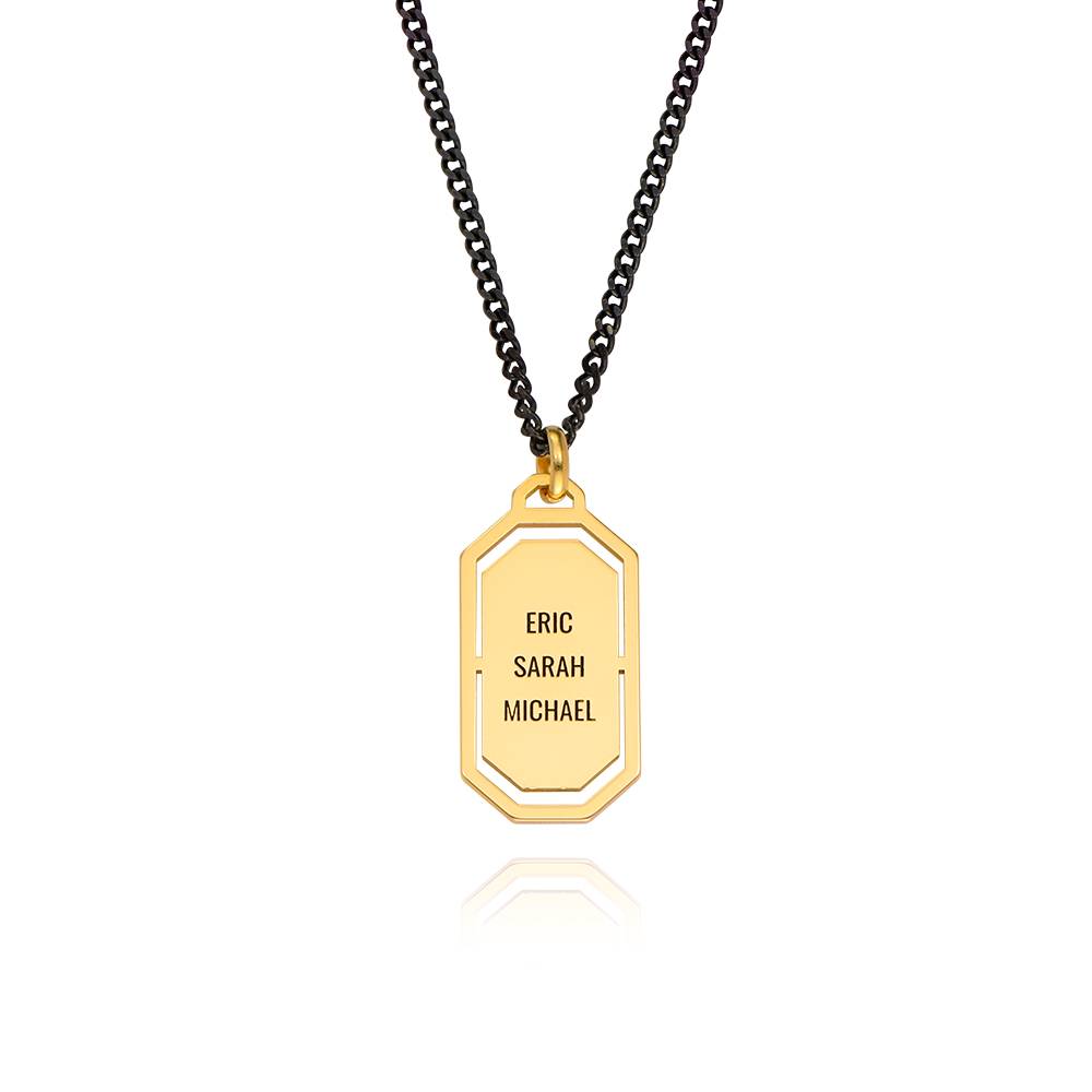 Collar de Etiqueta Militar Moderna Oliver en Vermeil de Oro de 18K foto de producto
