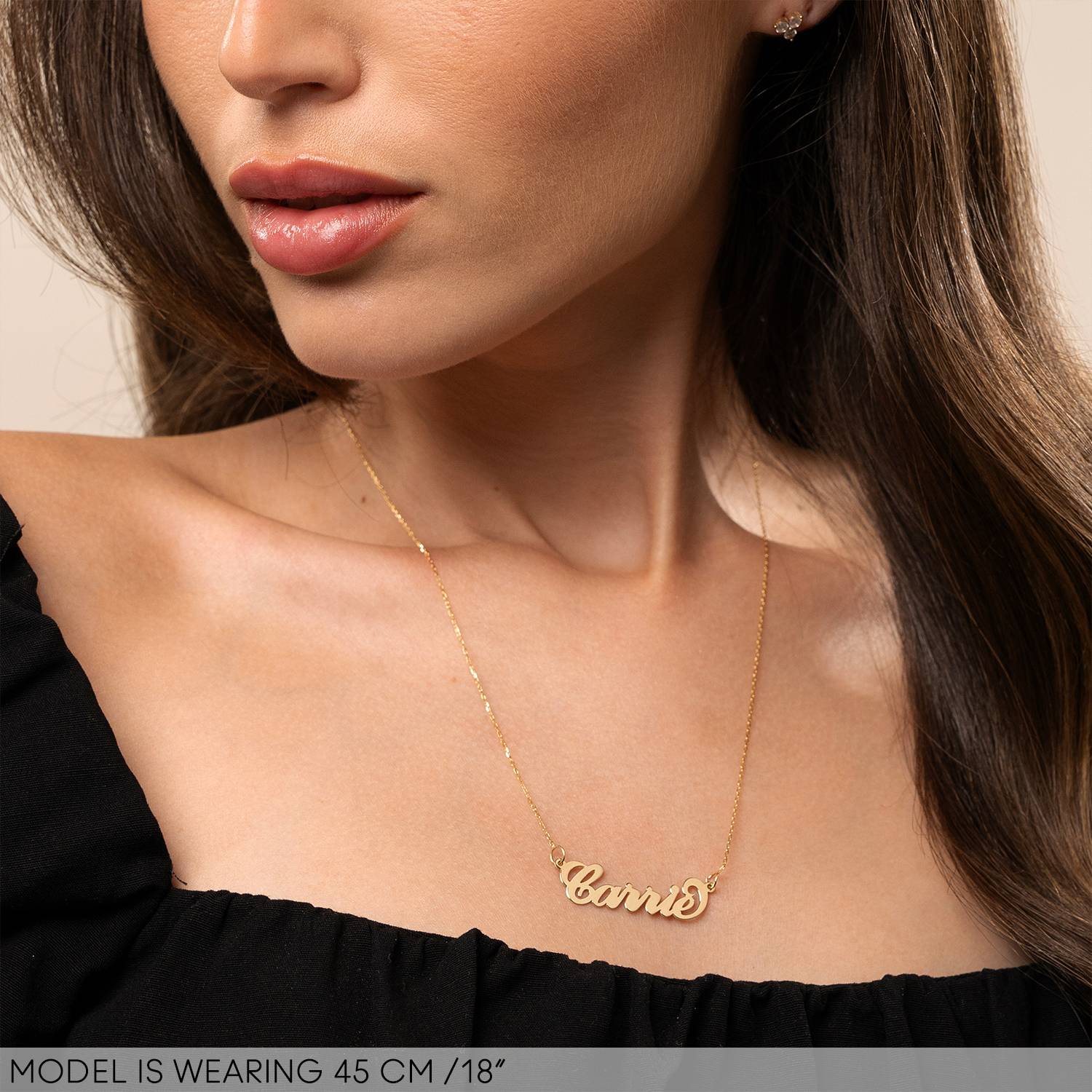 Personalized 14k Gold Carrie Name Necklace-7 product photo
