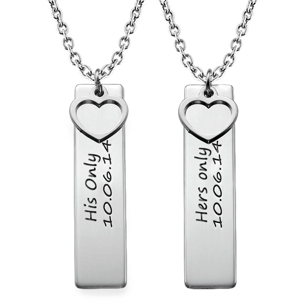 Personalised Bar Necklace for Couples-1 product photo