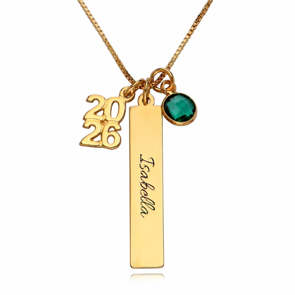 Graduation Charm Necklace in Gold Plating-4 Graduation Charm Necklace in Gold Plating-4 product photo