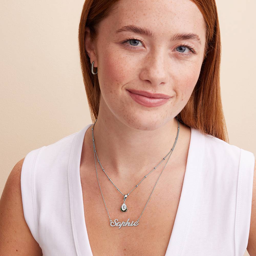 Classic Cocktail Name Necklace in Silver-2 product photo