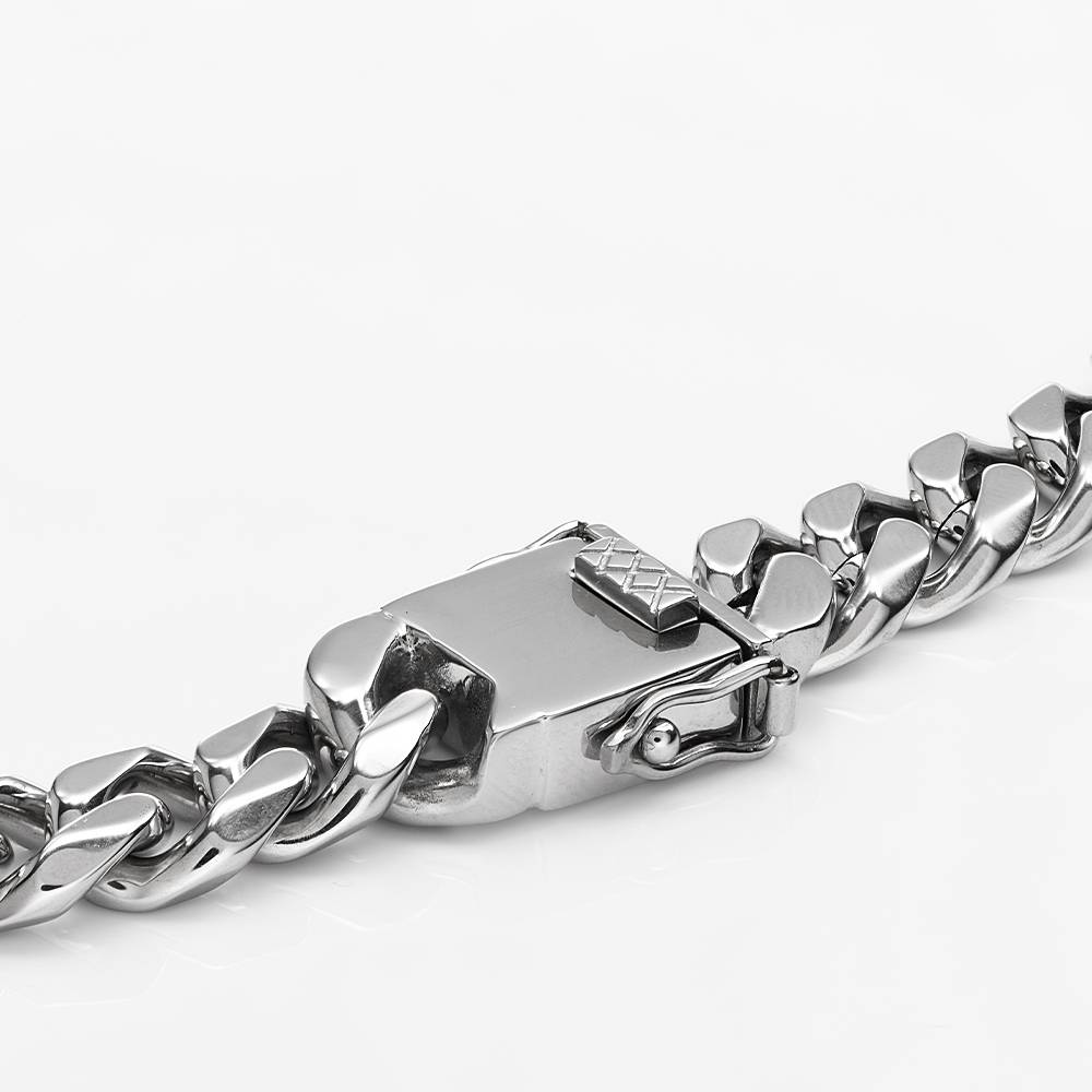 Personalized Cross ID Bracelet for Men in Stainless Steel-6 product photo