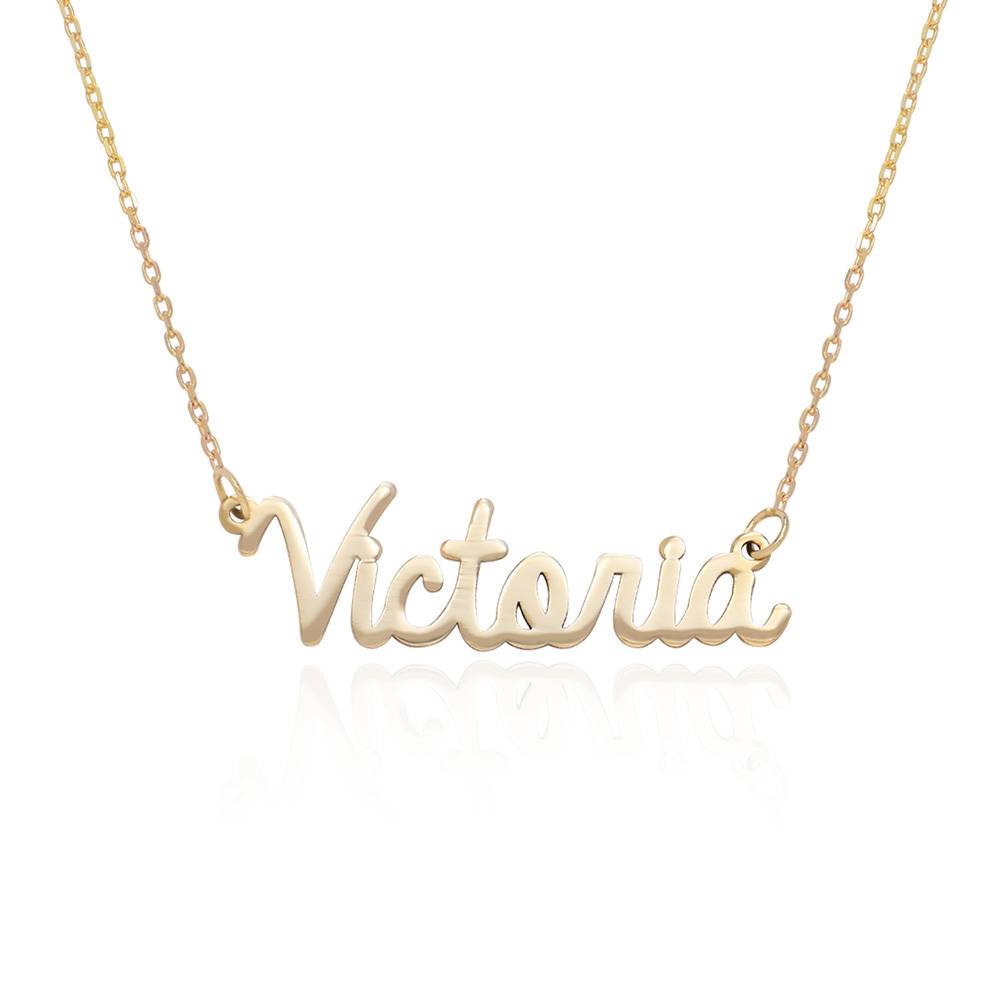 Personalised Cursive Name Necklace in 14ct Gold-2 product photo