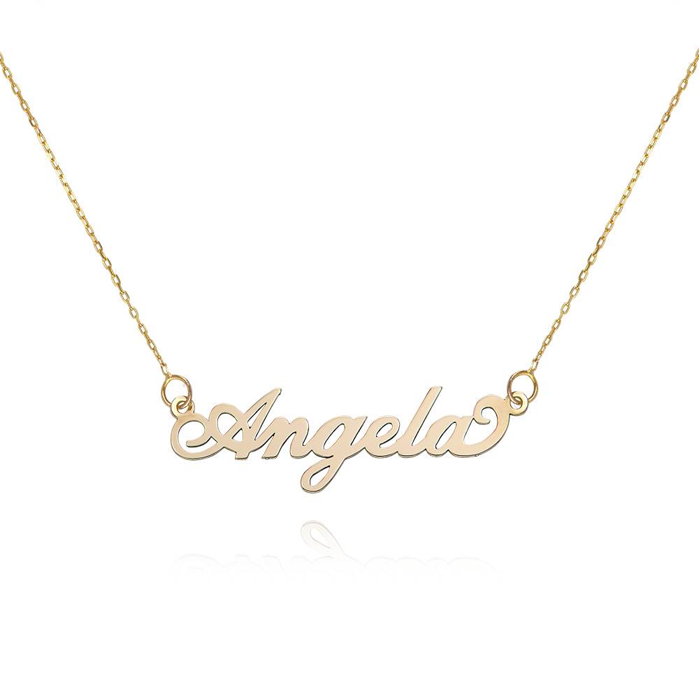Double Thickness Carrie Name Necklace in 10ct gold product photo