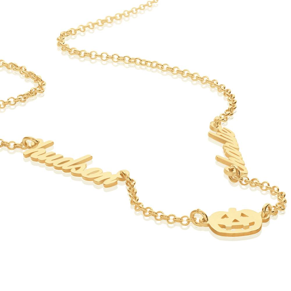 Pumpkin Spice Name Necklace in 18K Gold Vermeil-3 product photo
