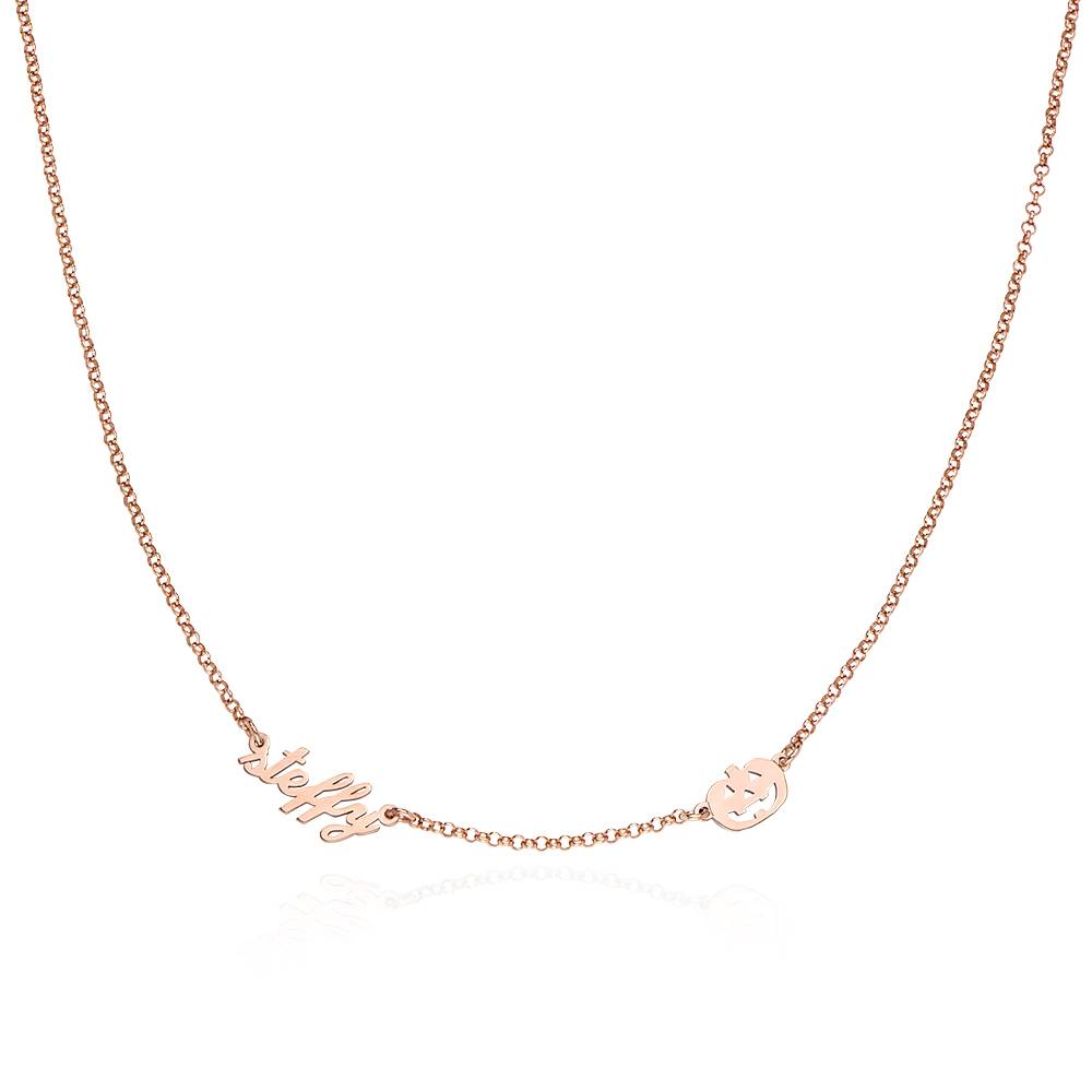 Pumpkin Spice Name Necklace in 18K Rose Gold-3 product photo