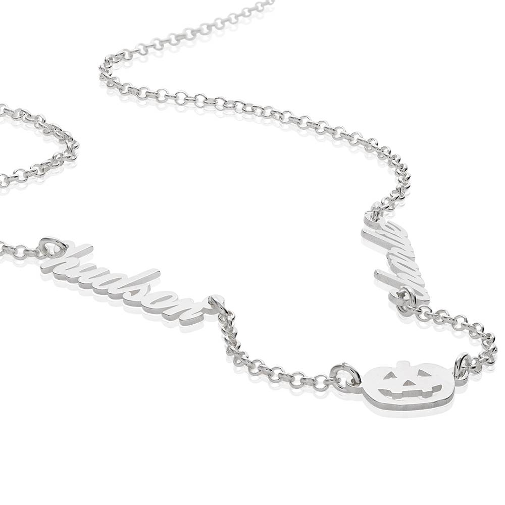 Pumpkin Spice Name Necklace in Sterling Silver-2 product photo