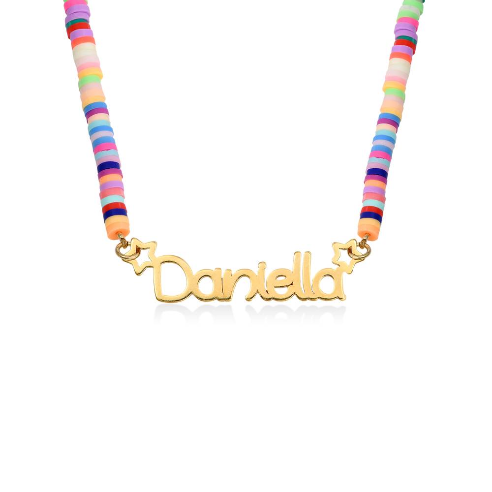Rainbow Magic Girls Name Necklace in 18ct Gold Plating product photo