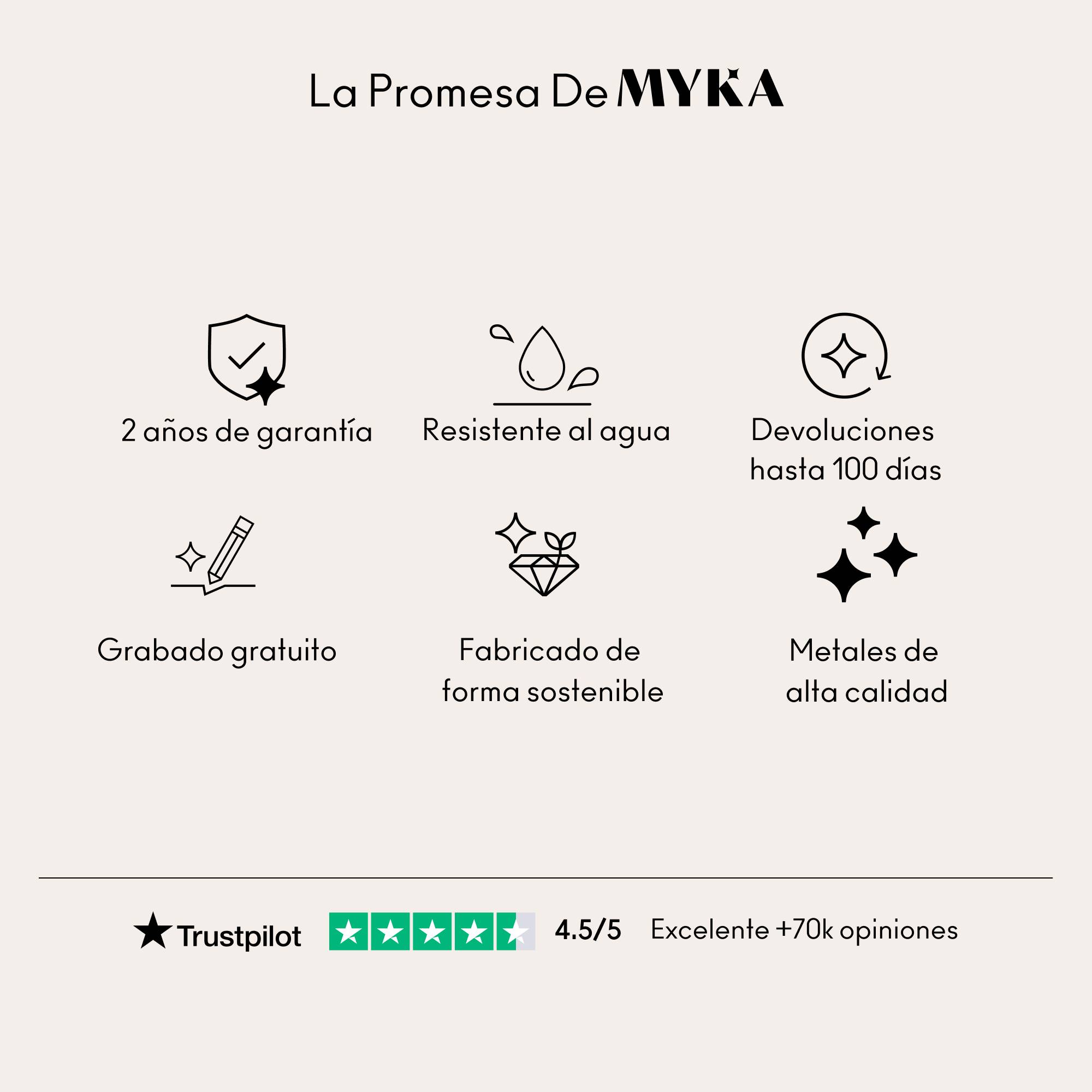 Collar con Nombre de Niña con Cuentas de Mágica Arcoíris en Vermeil de Oro 18K-3 foto de producto