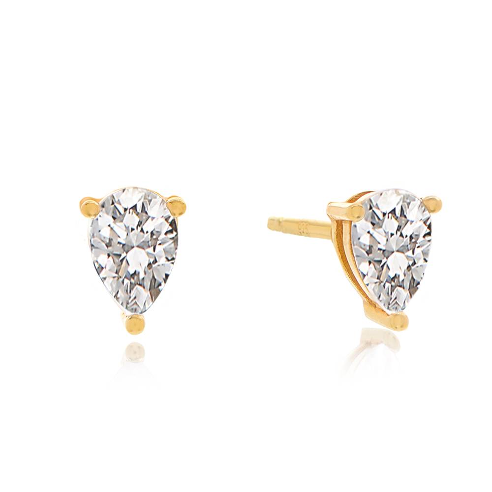 Raquel Triangle Stud Earrings in 18K Gold Plating-3 product photo