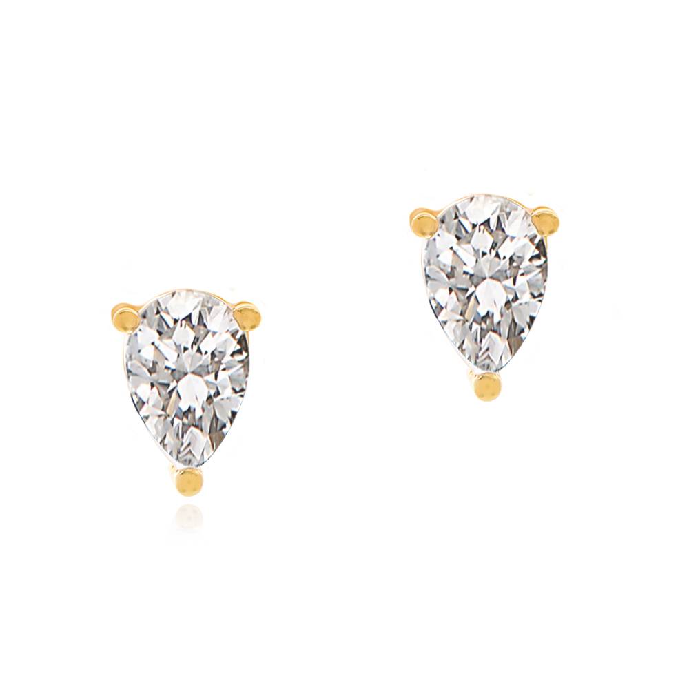 Raquel Triangle Stud Earrings in 18ct Gold Plating-3 product photo