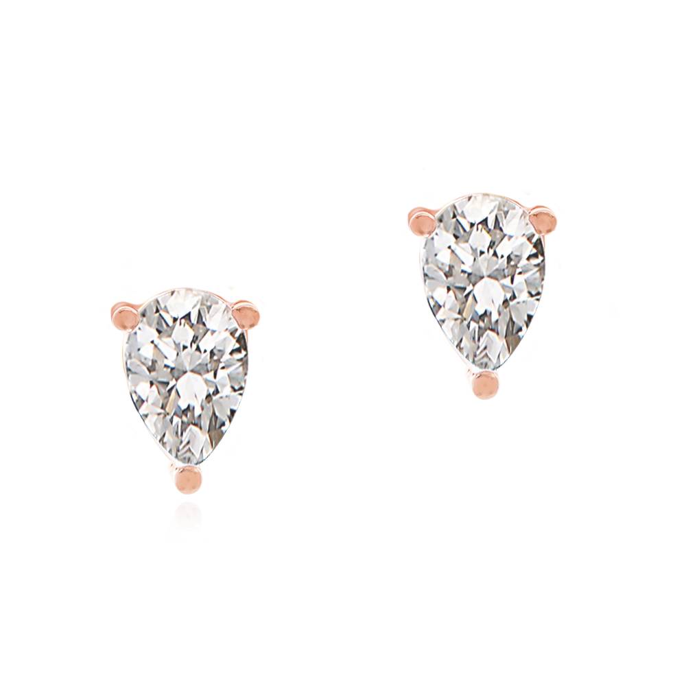 Raquel Triangle Stud Earrings in 18ct Rose Gold Plating-1 product photo