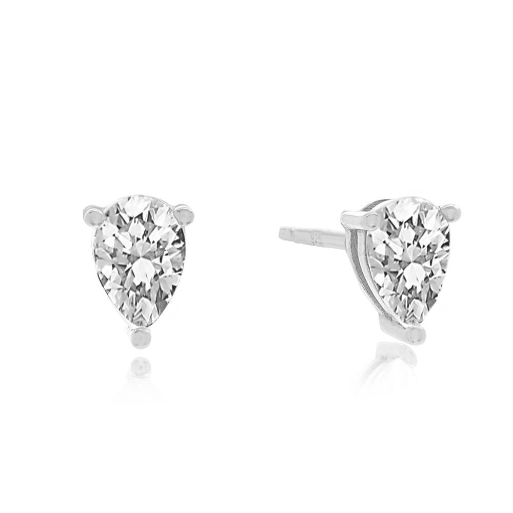 Raquel Triangle Stud Earrings in Sterling Silver-4 product photo