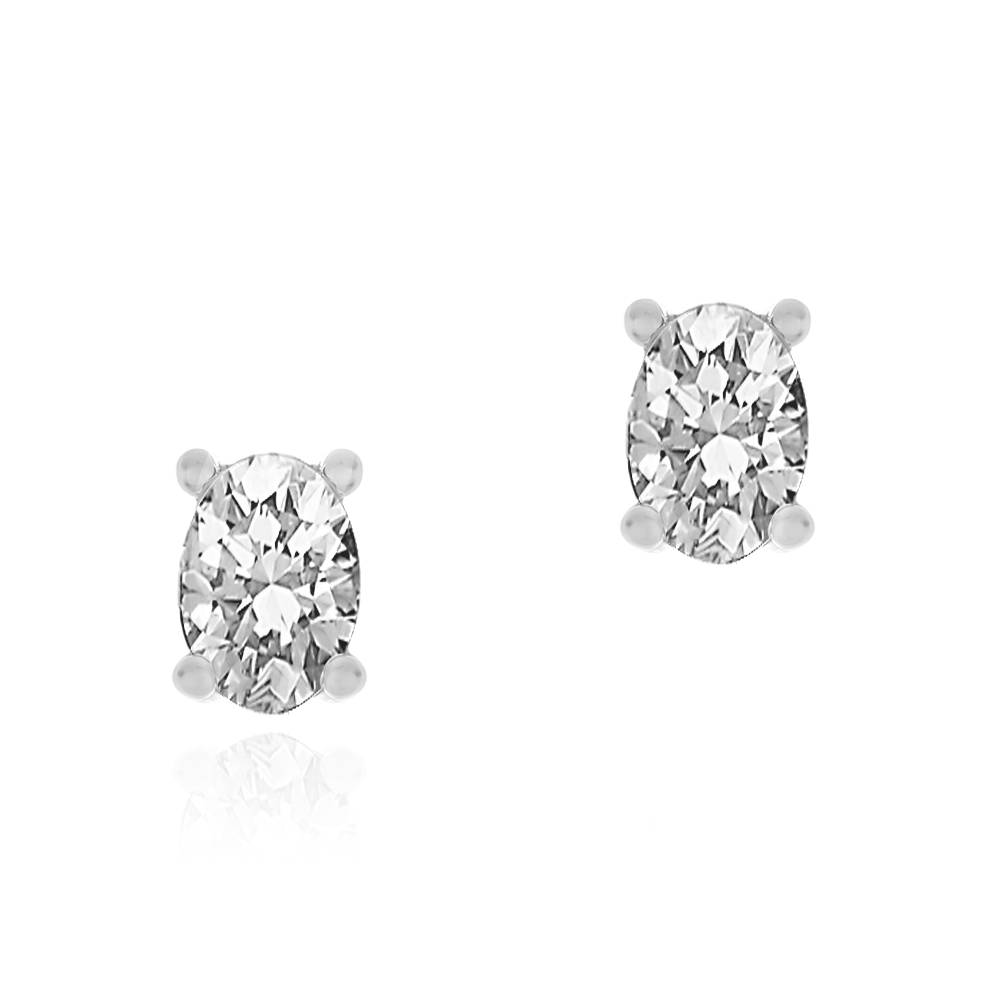 Remi Oval Stud Earrings in Sterling Silver-1 product photo