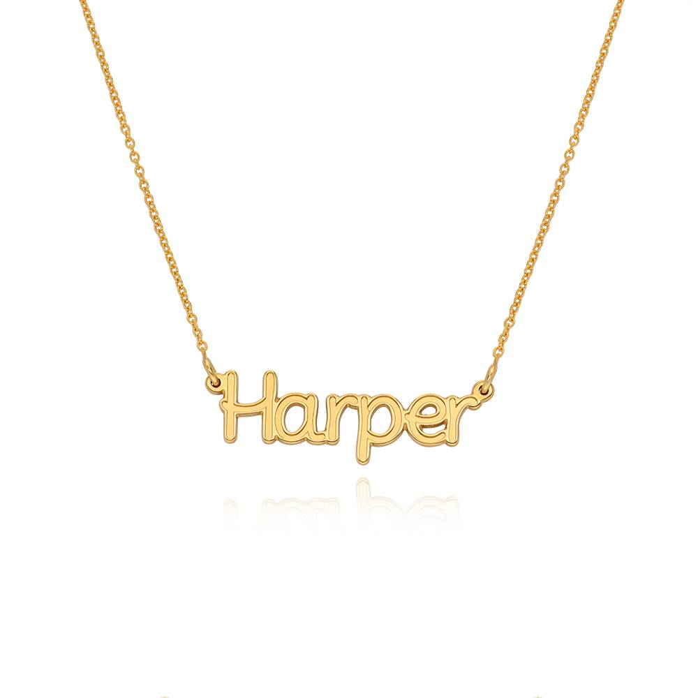 Riley Embossed Name Necklace in 18ct Gold Plating-2 product photo