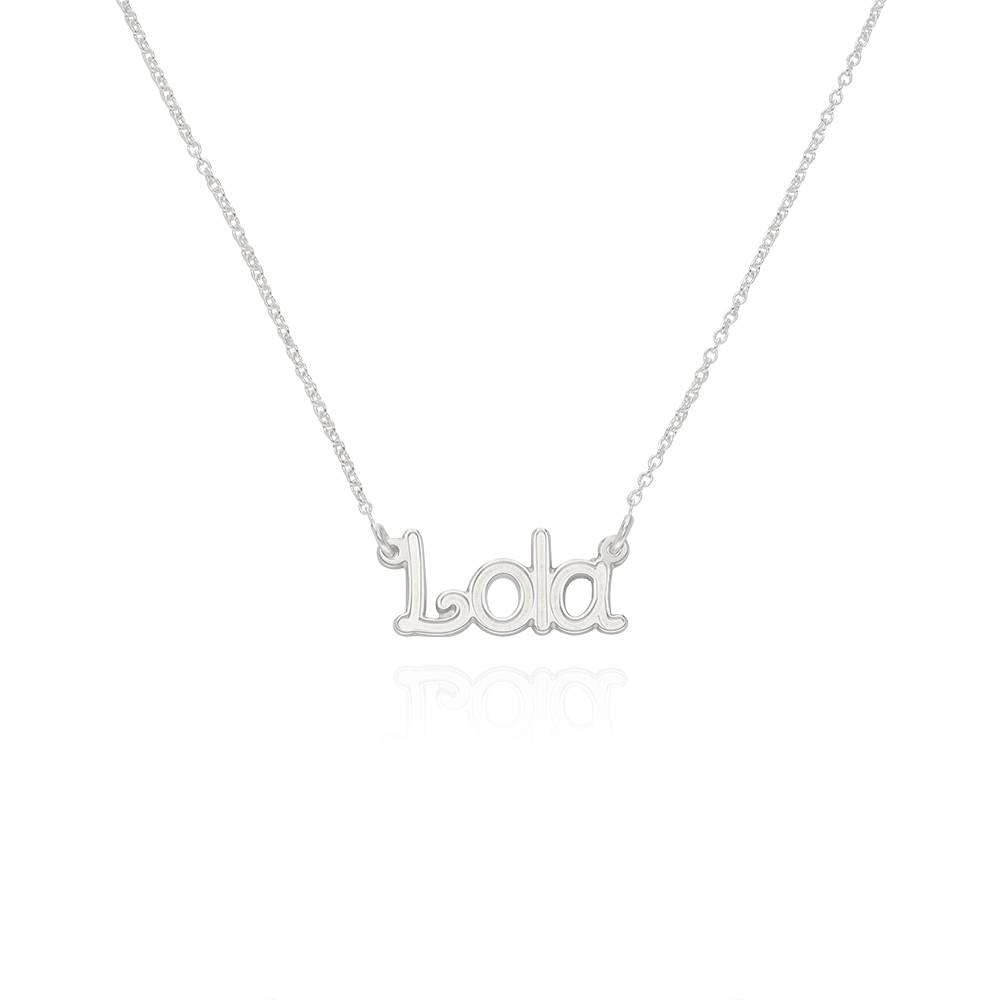Riley Embossed Name Necklace in Sterling Silver-2 product photo