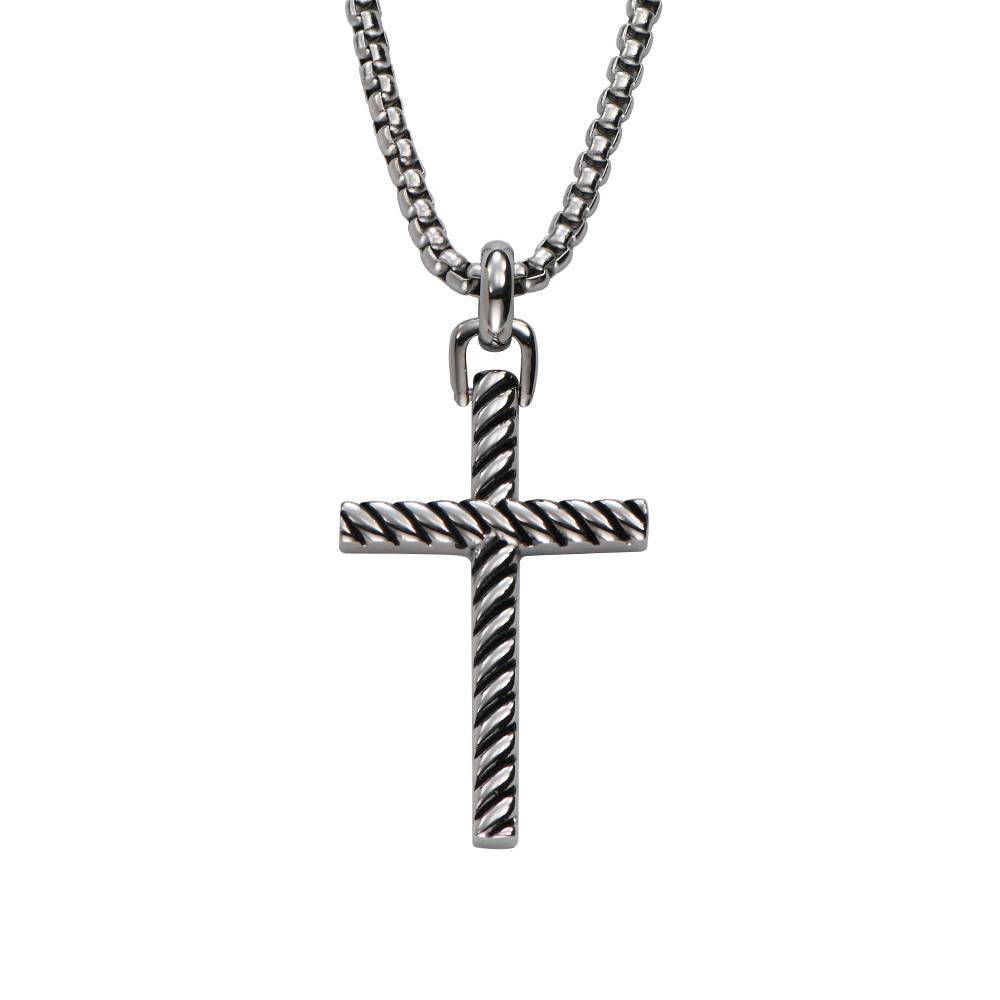Collier croix corde Adam pour homme-2 photo du produit