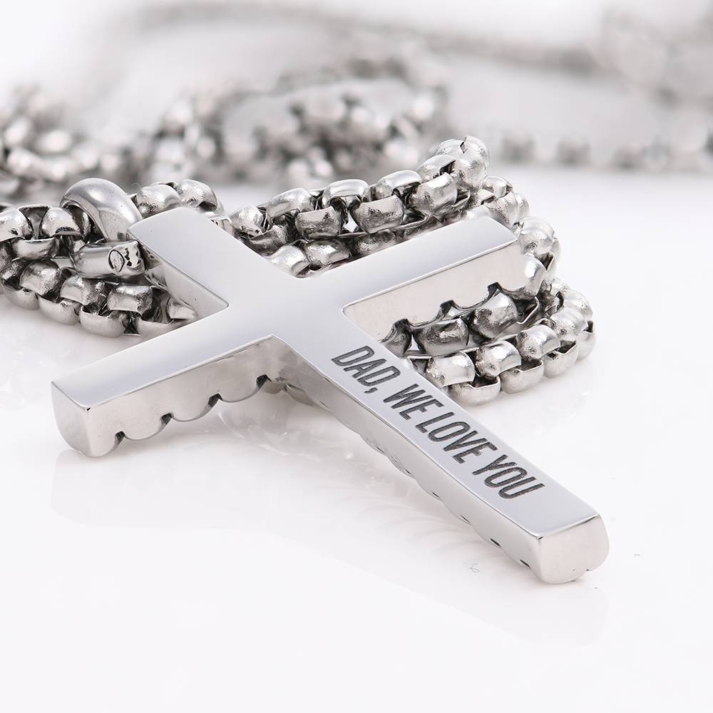 Adam's Semi-Precious Rope Cross Necklace for Men in Stainless Steel-1 product photo
