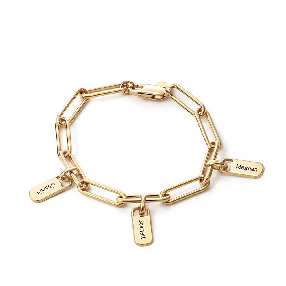 Rory Schakelarmband met Gepersonaliseerde Bedels in 14k Goud