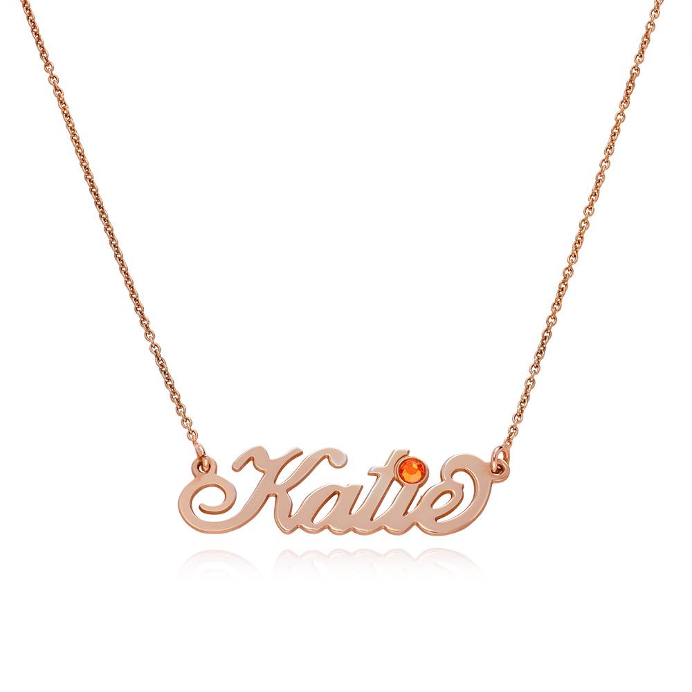 Carrie Necklace with Birthstone in 18ct Rose Gold Plating-1 product photo