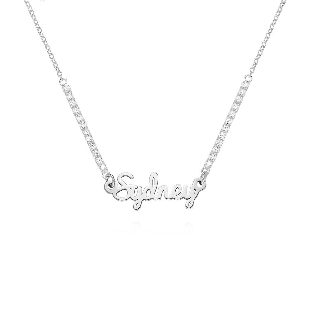 Rosie Tennis Name Necklace in Sterling Silver-3 product photo