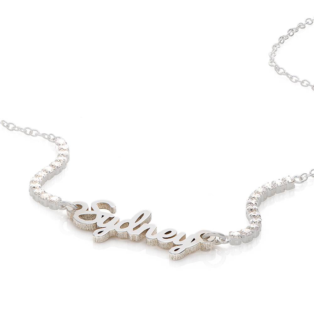 Rosie Tennis Name Necklace in Sterling Silver-1 product photo