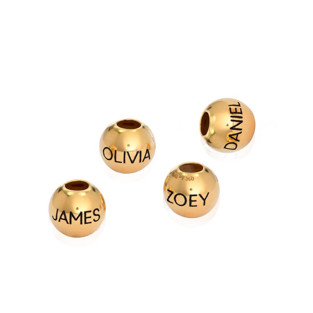 Round Engravable Bead in 18ct Gold Vermeil Plating product photo